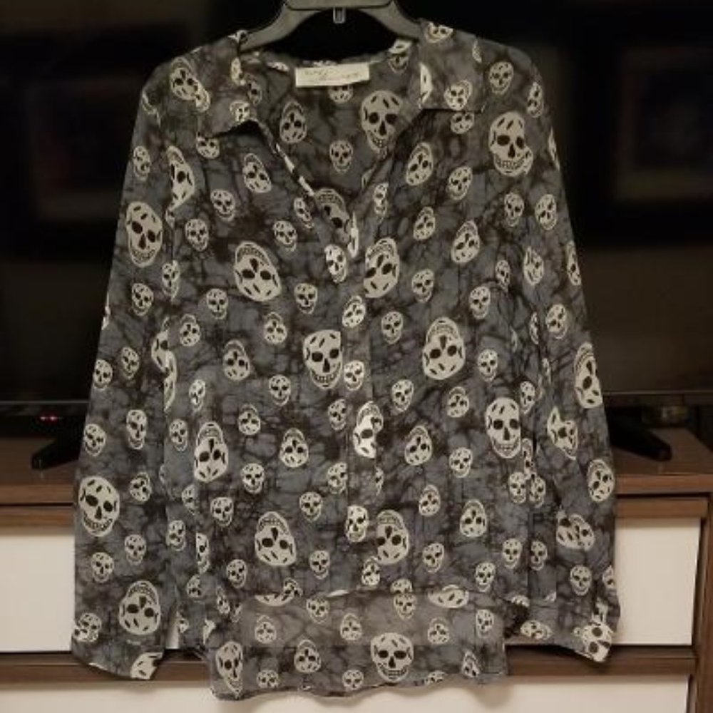 Vintage Havana Sheer Top, Size Lg